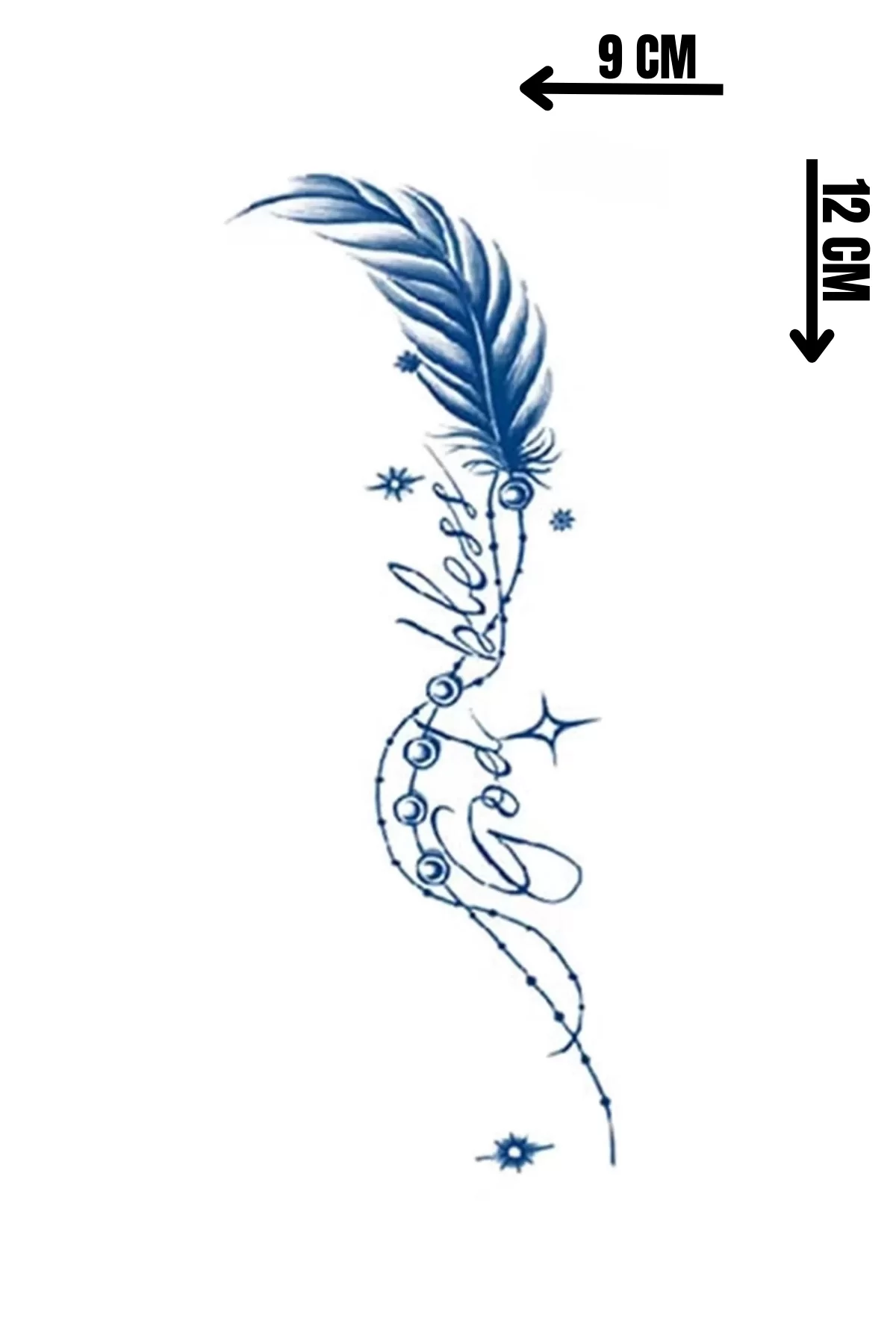 Tüy Figürlü 12 Saat Sonra Kararan Geçici Dövme Tattoo