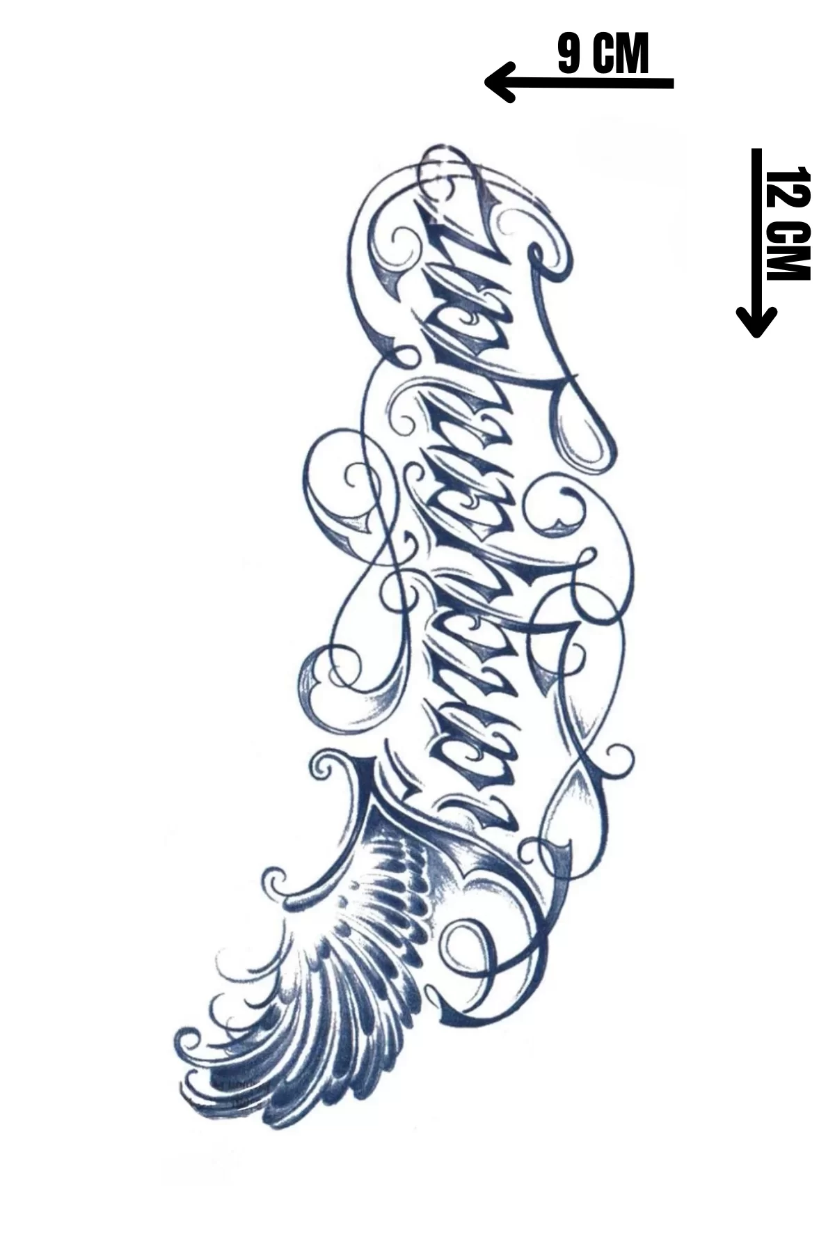 Tüy Ve Yazı Detaylı 12 Saat Sonra Kararan Geçici Dövme Tattoo