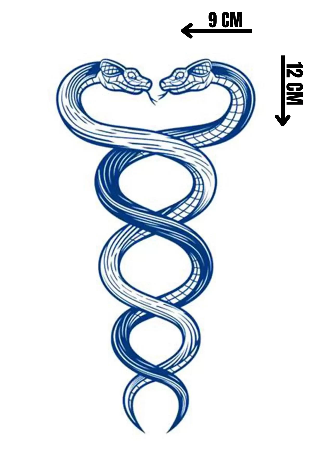 Yılan Figürlü 12 Saat Sonra Kararan Geçici Dövme Tattoo