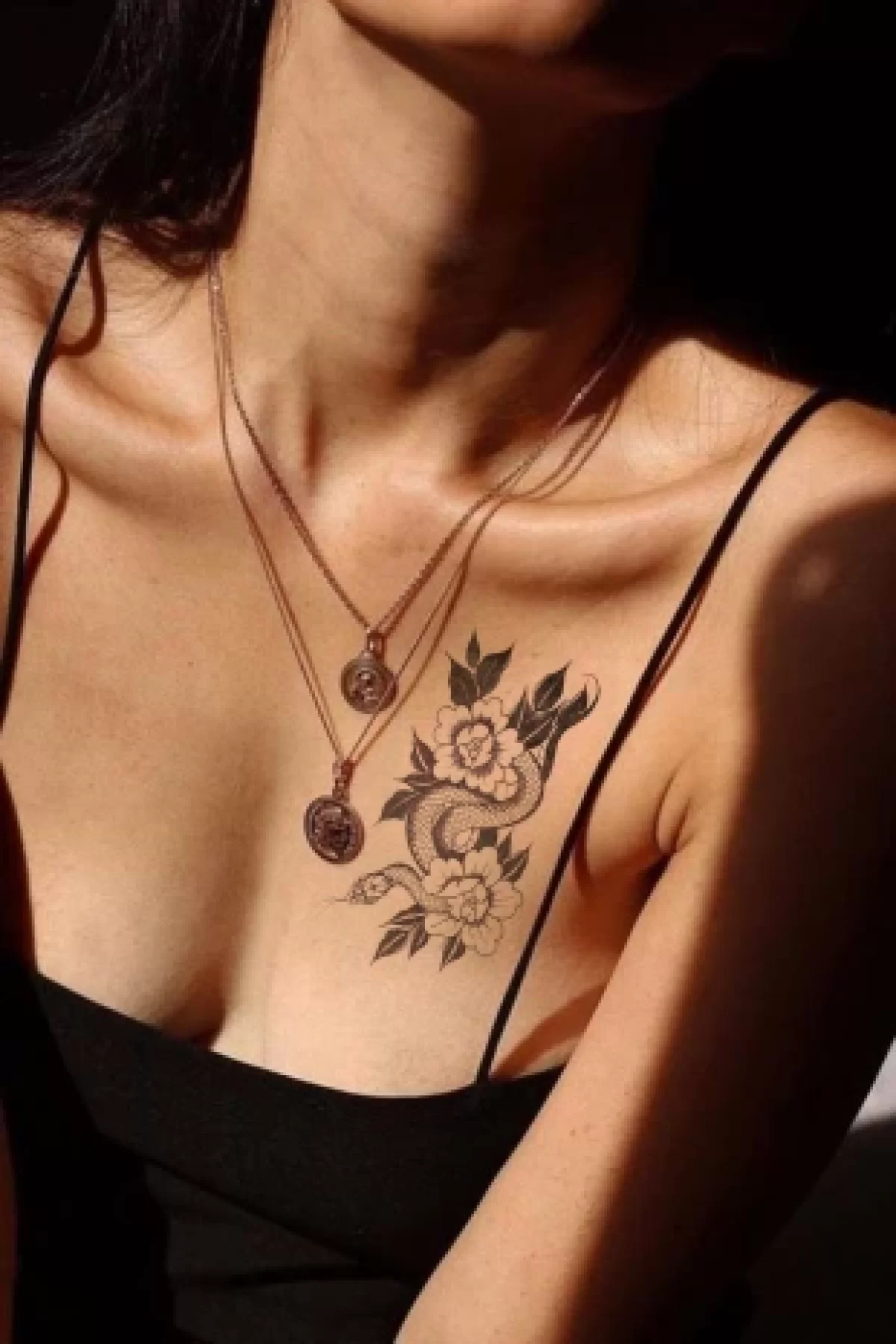 Yılan Ve Gül Geçici Dövme Tattoo