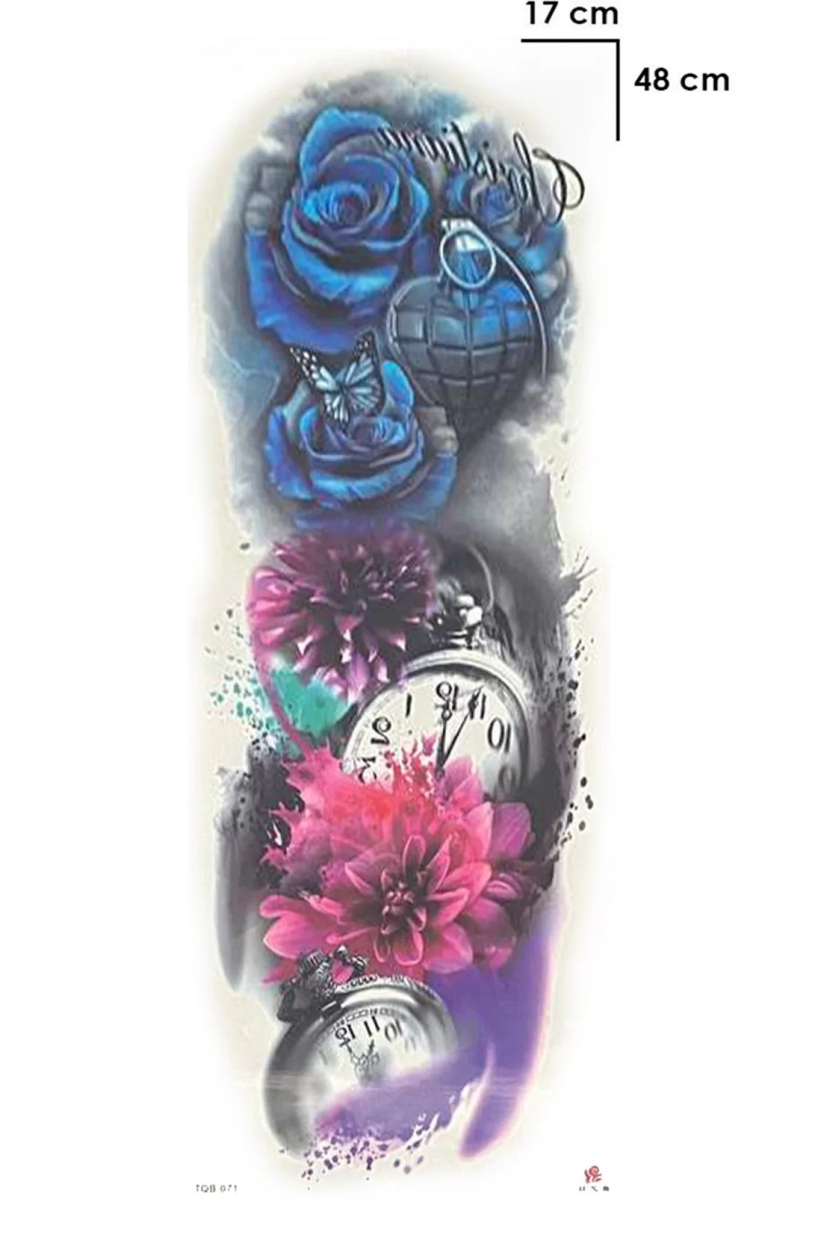 Geçici Gül Ve Saat Kol Dövme Tattoo