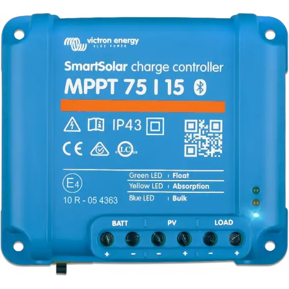 12/24V 15A MPPT Solar Charge Controller, SCC075015060R, Victron