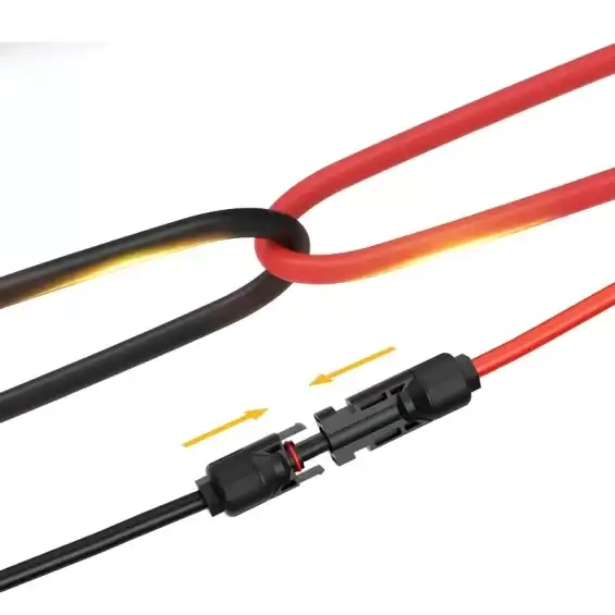 4 mm 10 m Kırmızı + 10 m Siyah Solar Kablo ve Konnektör Set