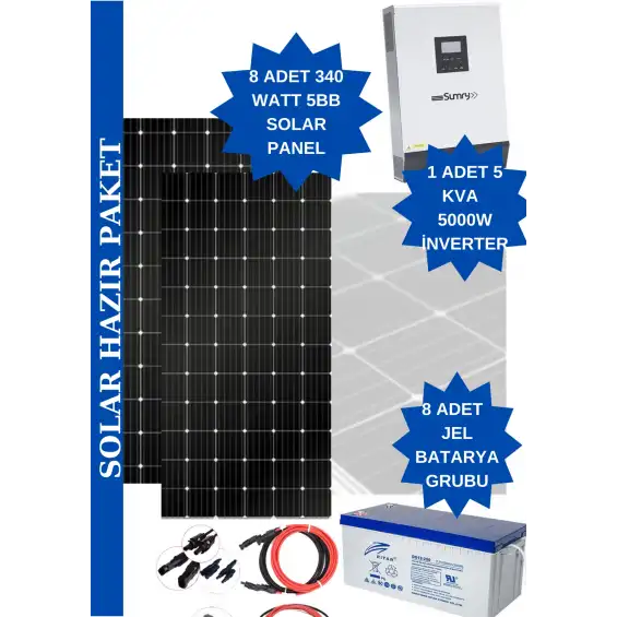 Güneş Enerjisi Hazır Paket 2.72 Kw/h