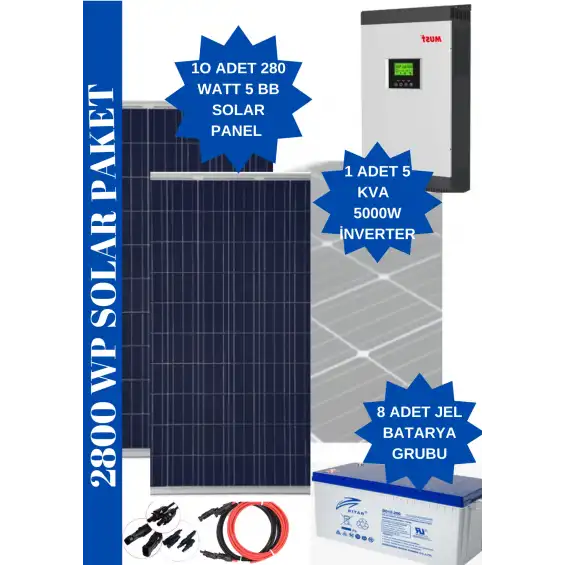 Eviniz İçin Güneş Enerjisi Sistemi - 2.7 kWh Solar Paket