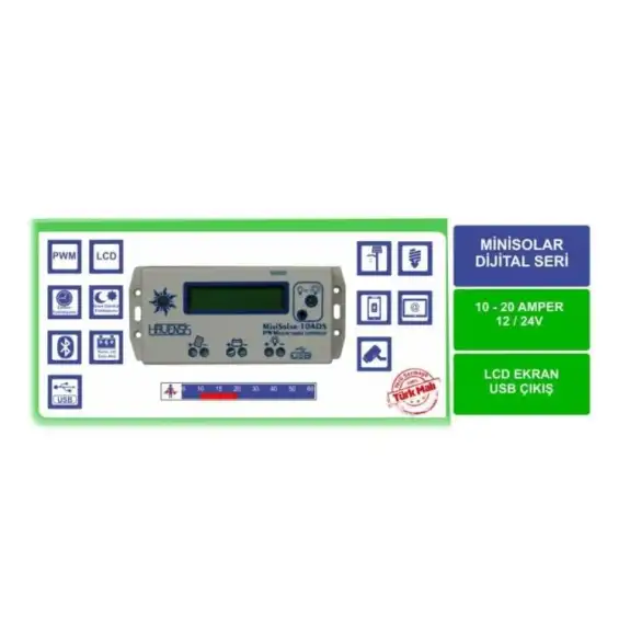 Havensis 12-24 Volt Solar 10 Amper Dijital Şarj Kontrol