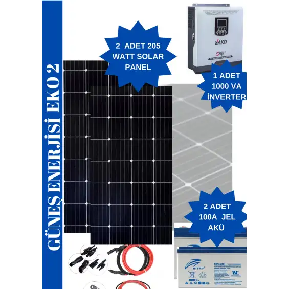 Karavan ve Tekne İçin Güneş Enerjisi Paketi Eko 2