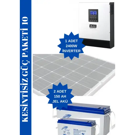 Kesintisiz Güç Kaynağı Paketi 2400 watt Çıkış -3,6 Kva Yedekleme