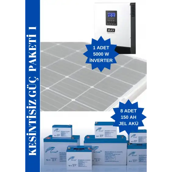 Kesintisiz Güç Paketi - 5KVA Çıkış + 14,4 KVA Yedekleme