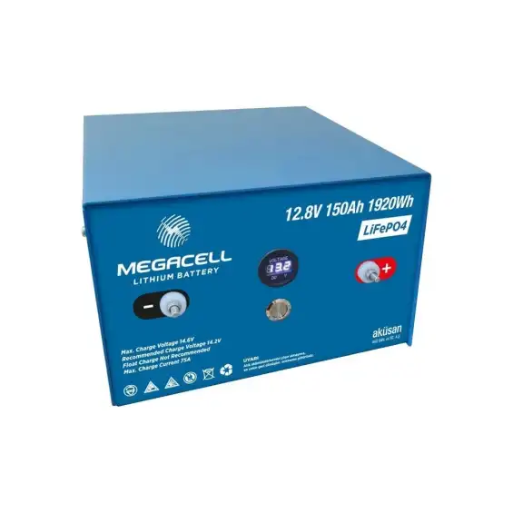Lityum Demir Fosfat Akü MEGACELL-LiFePO4 12,8V 150 Ah