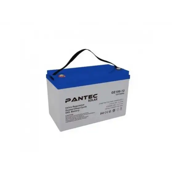 Pantec 100 Amper Jel Akü DE 12-100 Serisi % 50 1300 Cycle