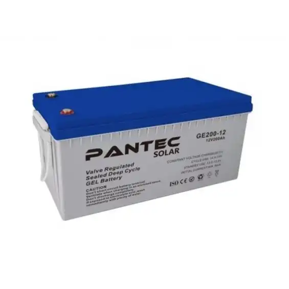 Pantec 200 Amper Jel Akü GE 12-200 Serisi % 50 1300 Cycle
