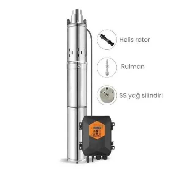 Pantec 24V 210W DC Solar Dalgıç Pompa - 80 Metre - 1,8 m³/saat