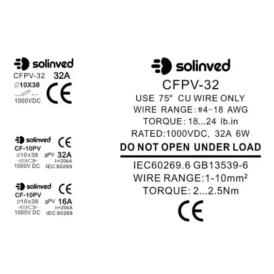 Solinved 32A Solar PV DC Sigorta