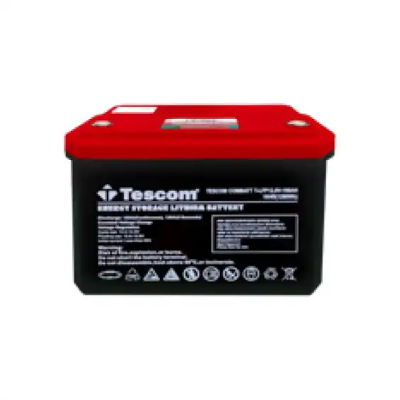 Tescom Lityum Akü 12.8V 100Ah 1.28Kwh LiFePo4 Batarya Akü