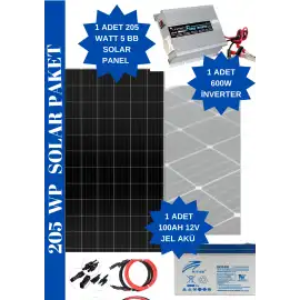 0.20 kwh Güneş Enerjisi Paketi ( lamba , televizyon , telefon şarjı ) Yayla , bağ evi, çadır, arıcılar için