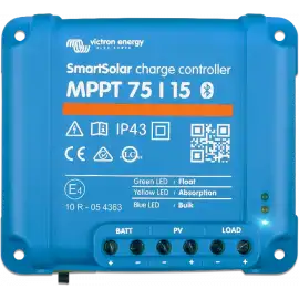 12/24V 15A MPPT Solar Charge Controller, SCC075015060R, Victron