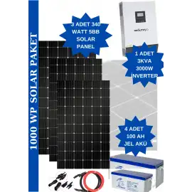 Güneş Enerjisi Hazır Paket 1 Kw/h