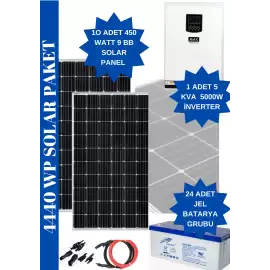 Güneş Enerjisi Hazır Paket 4.44 Kw/h