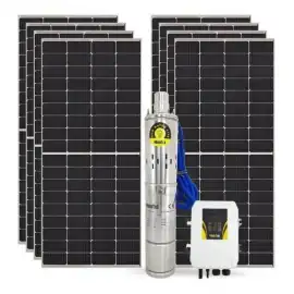 Hegel 2200W AC-DC Solar Dalgıç Pompalı Sulama Paketi - 8 Panelli - 200 Metre - 11 m³/saat