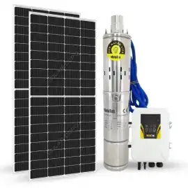 Hegel 48V 750W DC Solar Dalgıç Pompalı Sulama Paketi - 2 Panelli - 70 Metre - 4 m³/saat