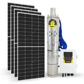Hegel 96V 1300W DC Solar Dalgıç Pompalı Sulama Paketi - 4 Panelli - 90 Metre - 7,5 m³/saat