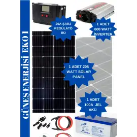 Karavan ve Tekne İçin Güneş Enerjisi Paketi Eko 1