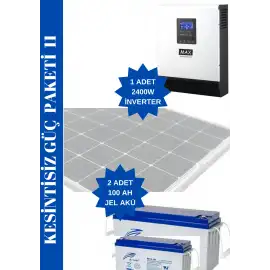 Kesintisiz Güç Kaynağı Paketi 2400 watt Çıkış - 2 Kva Yedekleme