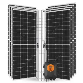 Pantec 2200W AC-DC Solar Dalgıç Pompalı Sulama Paketi - 150 Metre - 11 m³/saat