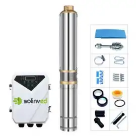 Solinved Solar Dalgıç Pompa DC 3 İnç 24V 210W Qmax:1,2 m3/h, Hmax:77m – 3TPS1.2-77-24-210