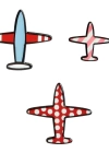 Bayan Liya Uçak Desenli Broş - 3 adet