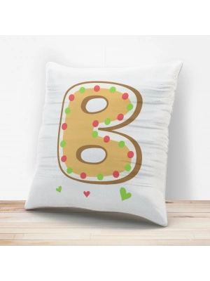 B Harfi Tasarımlı Yastık Kılıfı