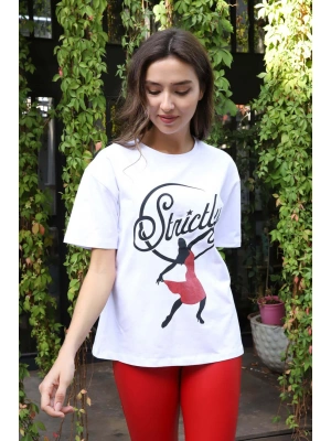 Baskılı Tişört - BEYAZ