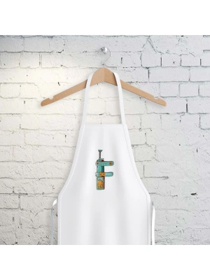 F Harfi Tasarımlı Mutfak Önlüğü