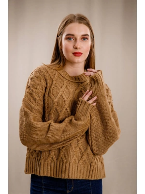 Örgü Kazak-KAHVERENGİ