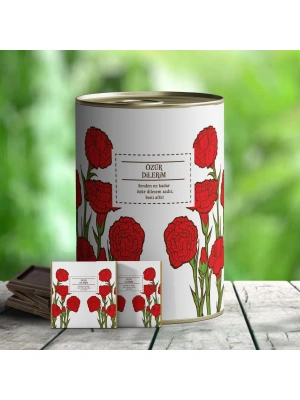 Özür Dilerim Temalı Hediye Çikolata Konservesi