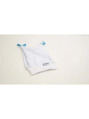 Sema Bebe Yenidoğan Kurdelalı Bebek Şapka - Beyaz