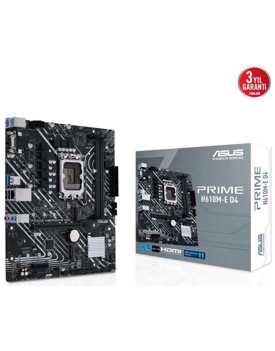 ASUS PRIME H610M-E DDR4 3200(OC) VGA HDMI DP M.2 mATX 1700p