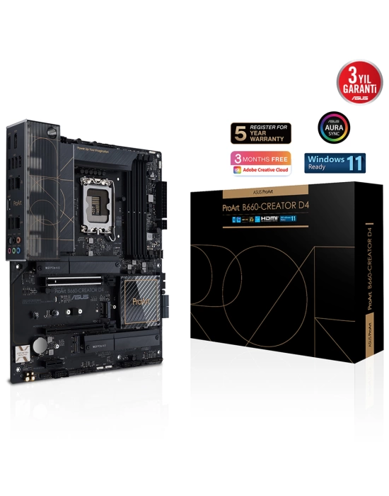 ASUS PROART B660-CREATOR D4 DDR4 5333Mhz M.2 ATX 1700p