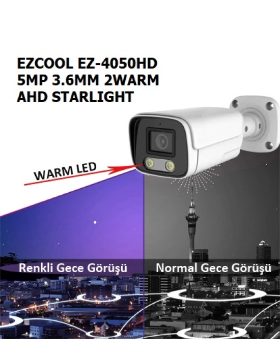 EZCOOL EZ-4050HD 5MP 3.6MM 2WARM AHD STARLIGHT