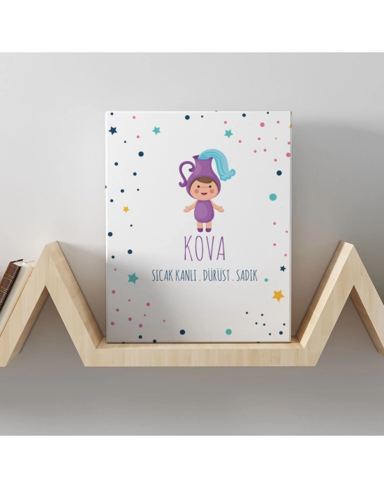 Kova Burcuna Özel Tasarım Kanvas  Tablo