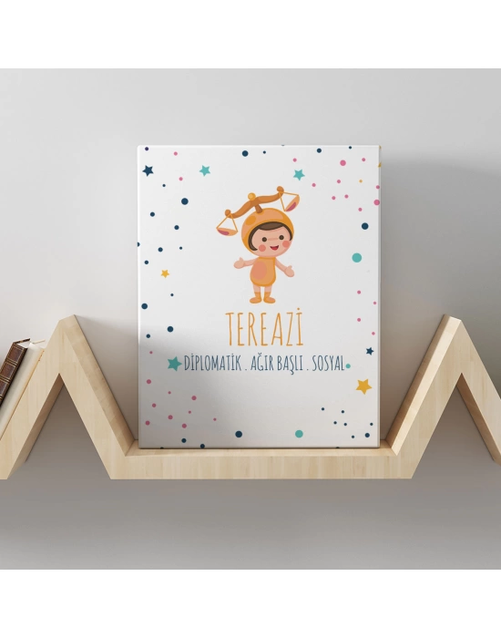 Terazi Burcuna Özel Tasarım Kanvas  Tablo