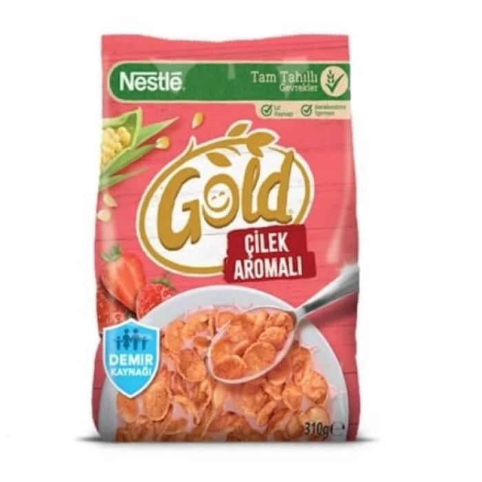 Nestle Gold Corn Flakes Çilek Mısır Gevreği 310 gr
