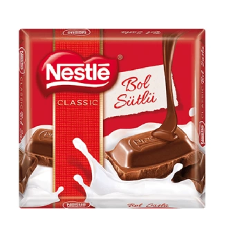 Nestle Classic Bol Sütlü Kare Çikolata 6 lı Paket 60 gr