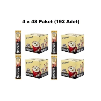 Nescafe 3ü 1 Arada Sütlü Köpüklü 192li ( 4 x 48li )