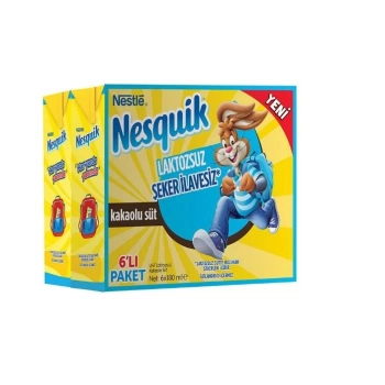 Nestle Nesquik Kakaolu Şekersiz Süt 180 ml 6 Lı