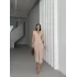 SERENA BÜZGÜLÜ DÜĞME DETAY ELBİSE - TAŞ