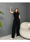 PREMİUM SIFIR KOL CREP TULUM - SİYAH