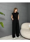 PREMİUM SIFIR KOL CREP TULUM - SİYAH
