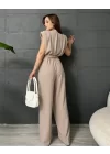 PREMİUM SIFIR KOL CREP TULUM - TAŞ